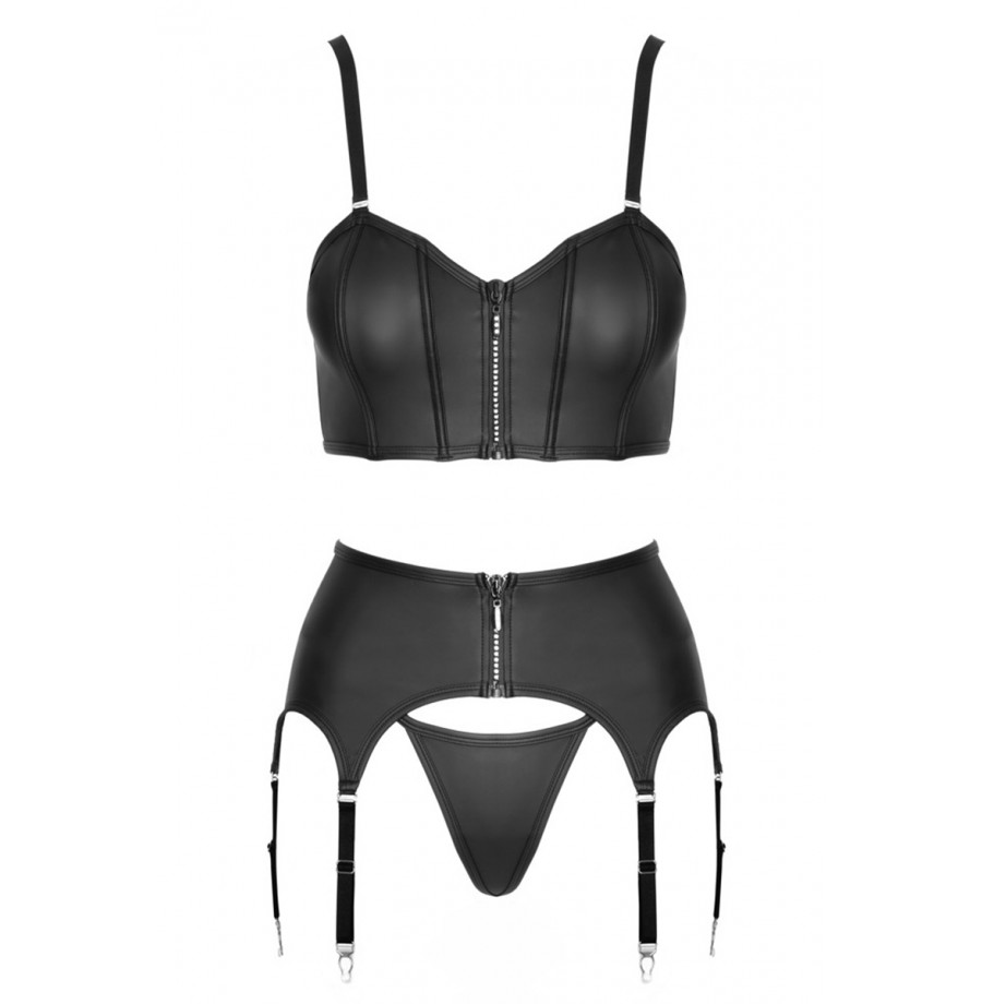 Ensemble lingerie 3 pièces avec porte-jarretelles - Cottelli PARTY 