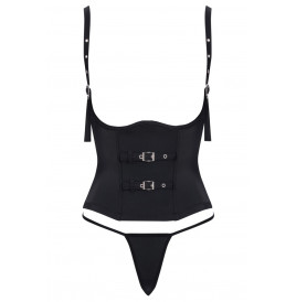 Ensemble corset seins nus noir - Cottelli PARTY 