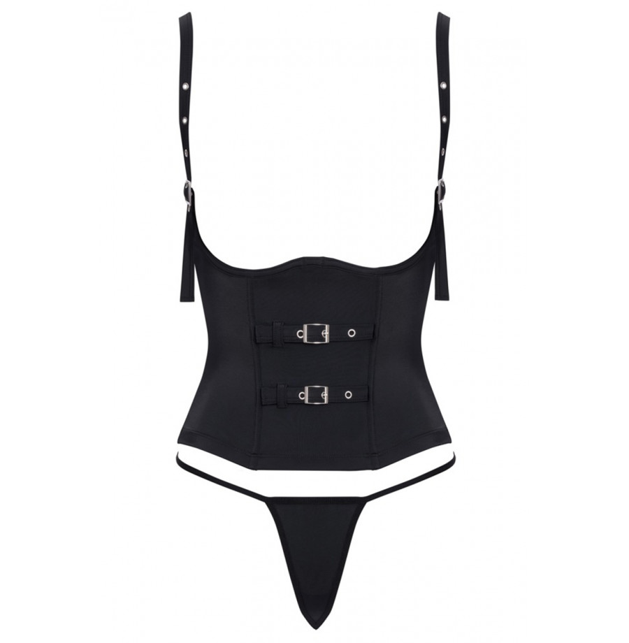 Ensemble corset seins nus noir - Cottelli PARTY 