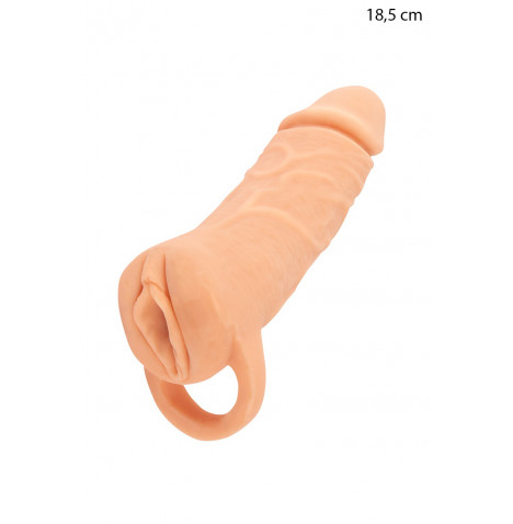 Masturbateur et extension de pénis  18,5 cm - Nature Skin