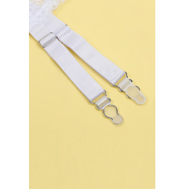 Porte-jarretelles et string Blanc - Litolu Lingerie