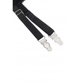Porte-jarretelles et string Noir - Litolu Lingerie