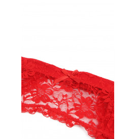 Porte-jarretelles et string Rouge - Litolu Lingerie