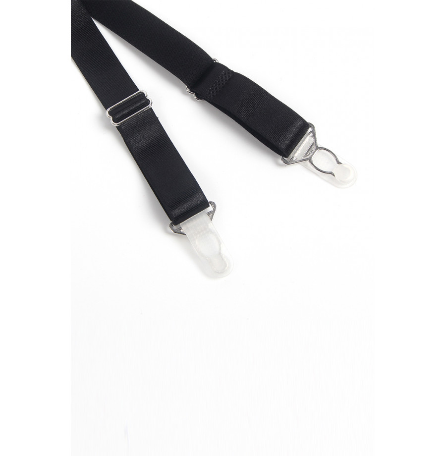 Porte-jarretelles dentelle large Noir - Litolu Lingerie