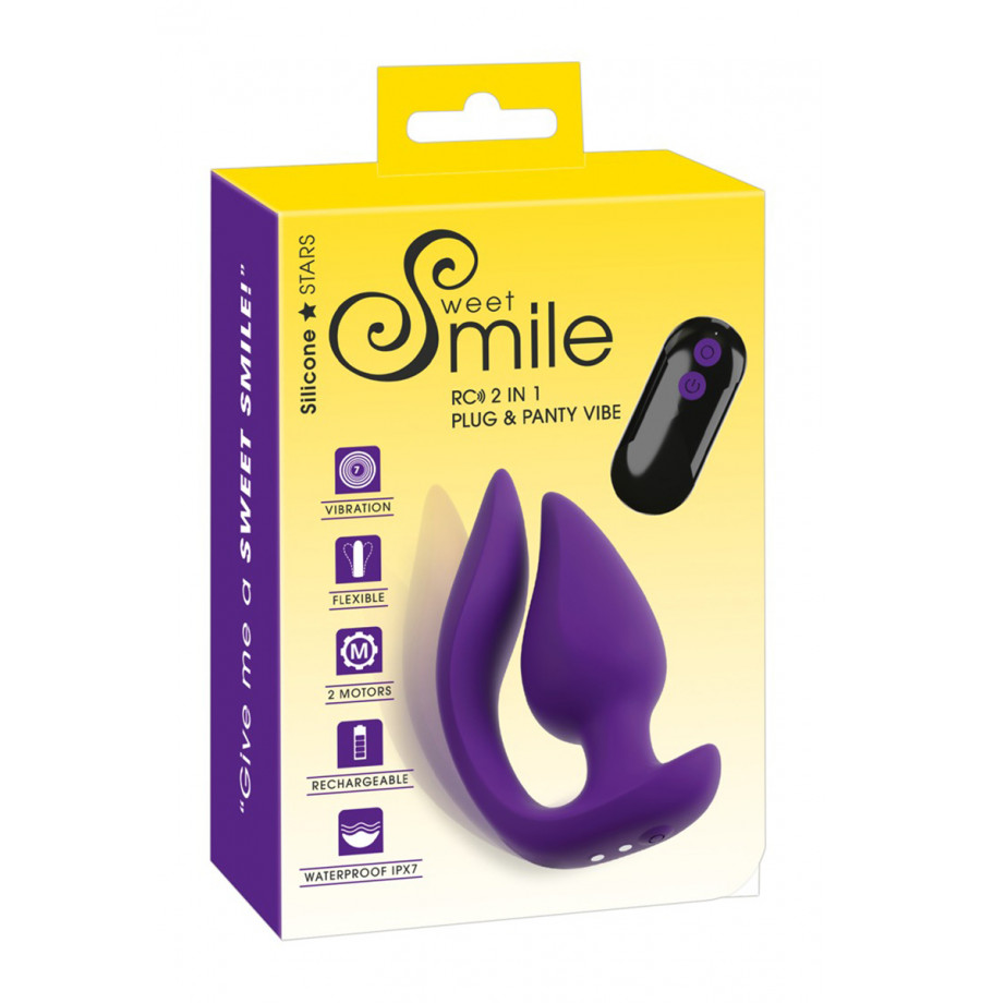 Plug et stimulateur externe vibrant 2 en 1 - Sweet Smile