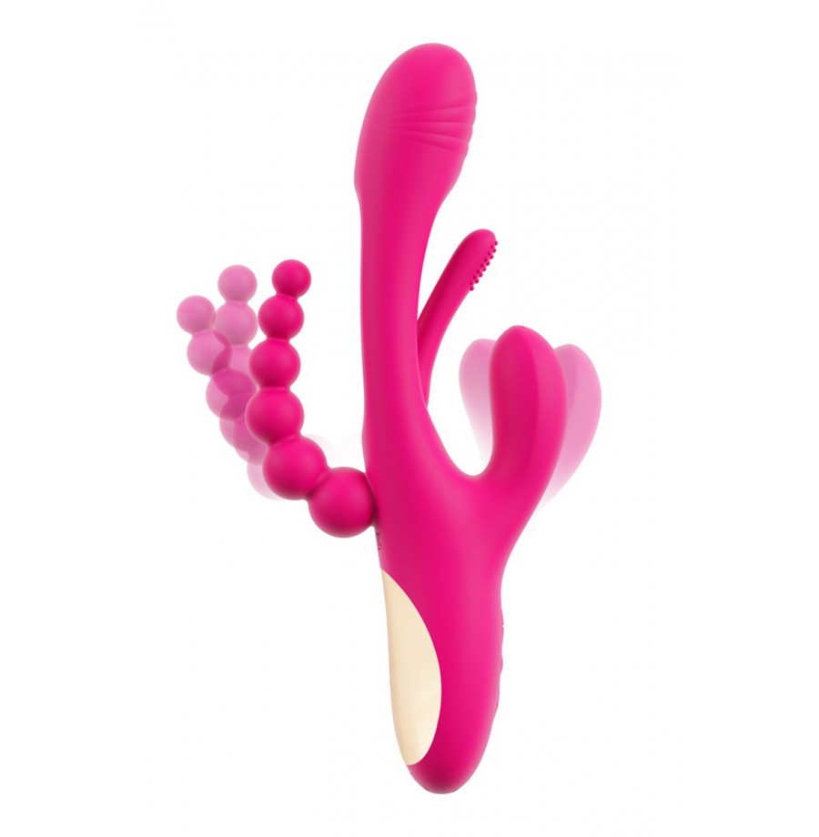 Triple vibro avec langue oscillante - Sweet Smile