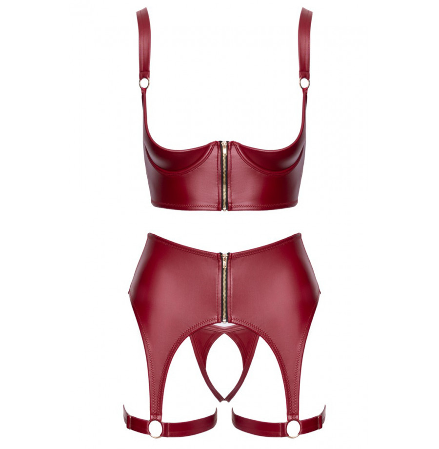 Ensemble seins nus 3 pièces Rouge - Cottelli LINGERIE