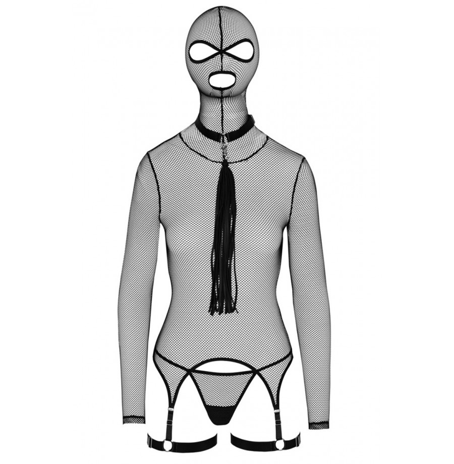 Ensemble lingerie résille et accessoires BDSM - Bad Kitty