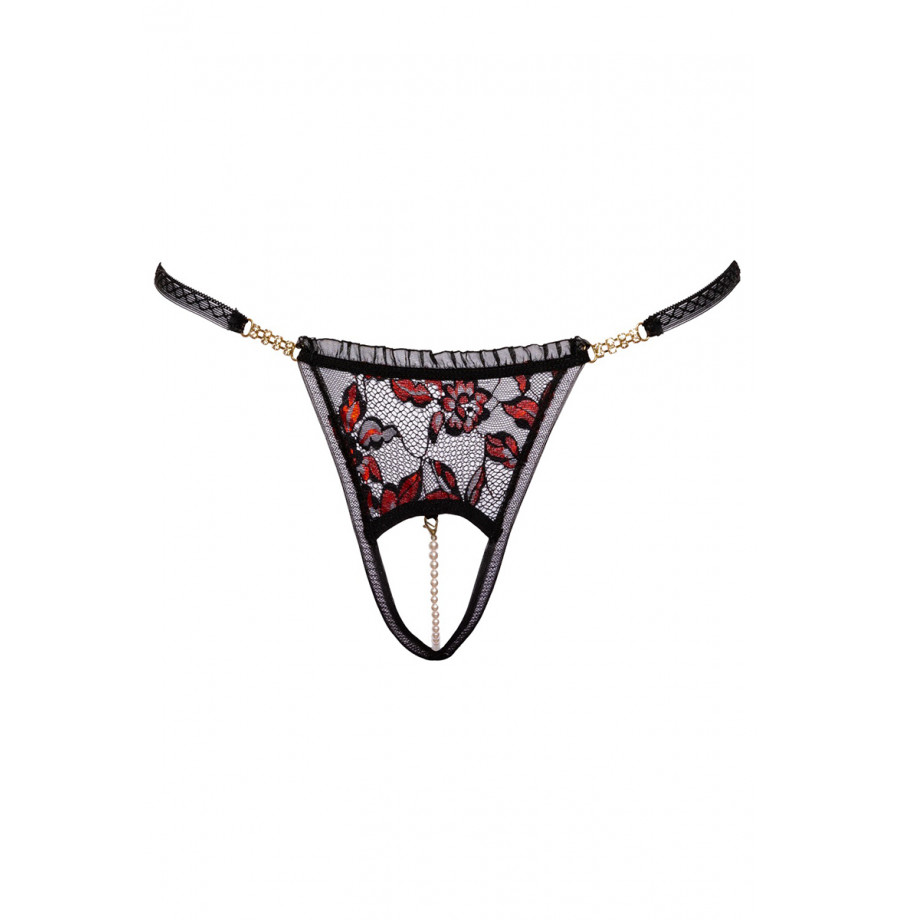 String dentelle ouvert bicolore - Cottelli LINGERIE