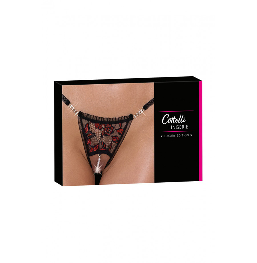 String dentelle ouvert bicolore - Cottelli LINGERIE
