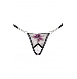 String ouvert Fleur brodée - Cottelli LINGERIE