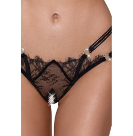 String ouvert Rio noir en dentelle - Cottelli LINGERIE  
