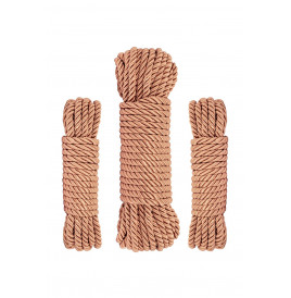 Coffret 3 cordes de bondage Premium - Rosy Gold