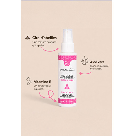Lubrifiant Bio Barbe à papa 100ml - Divinexstases