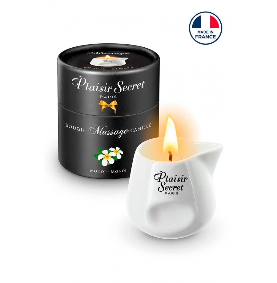 Bougie de massage gourmande Monoi - Plaisir secret