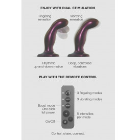 Dildo fingering et vibrant aubergine - Strap On Me