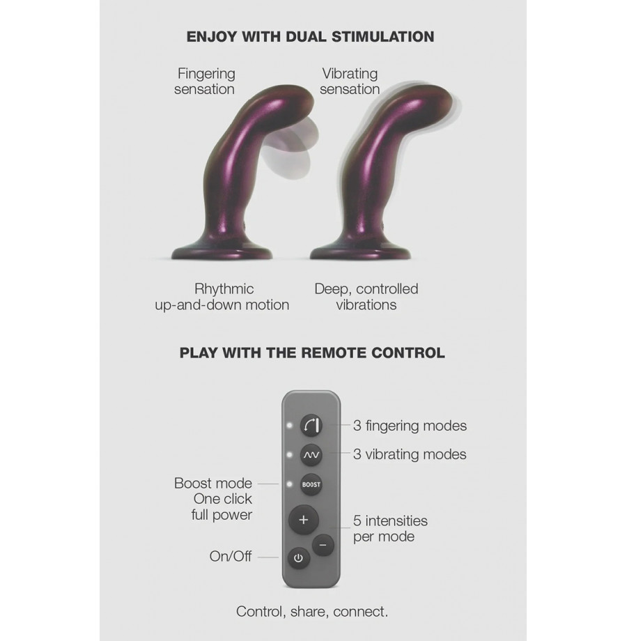 Dildo fingering et vibrant aubergine - Strap On Me