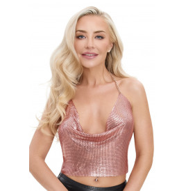 Top en métal doré rose - Cotelli Accessoires