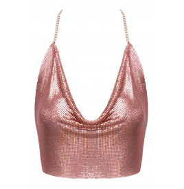 Top en métal doré rose - Cotelli Accessoires