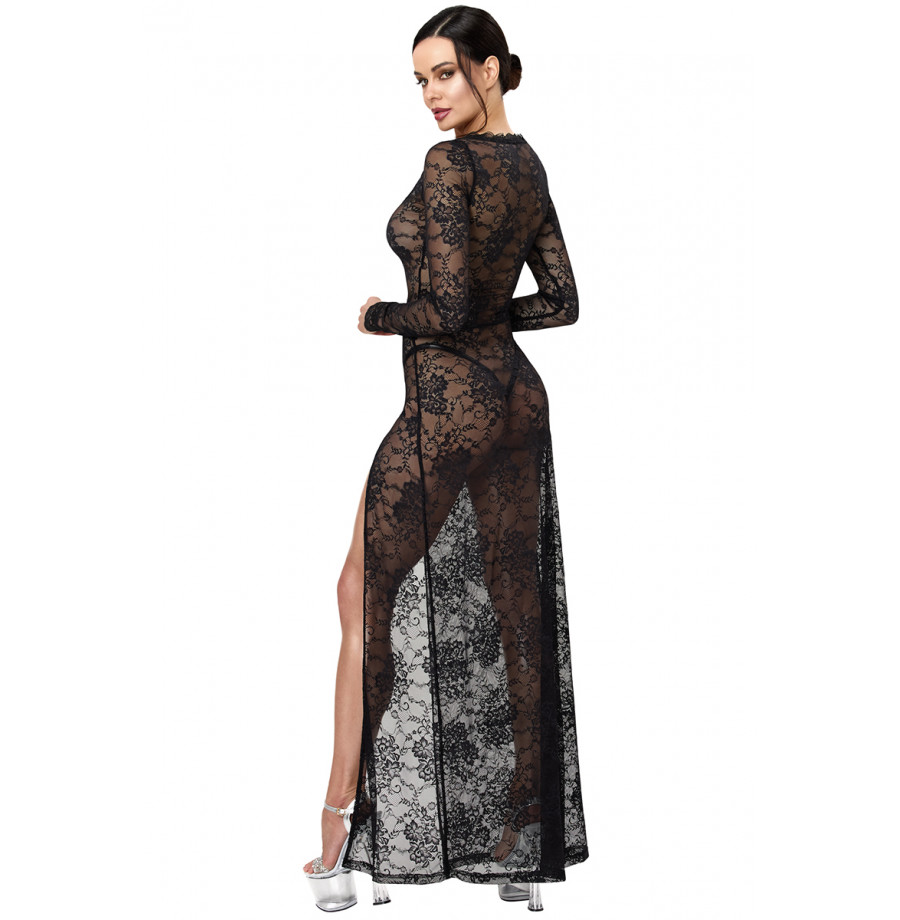 Robe longue One More Kiss F405 - Noir Handmade