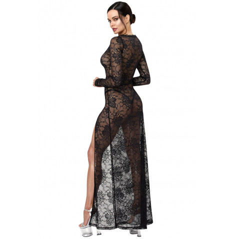 Robe longue One More Kiss F405 - Noir Handmade