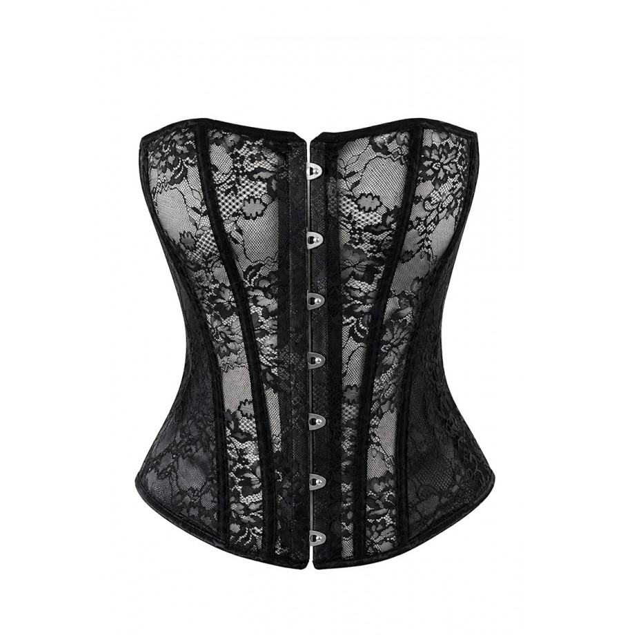 Corset One More Kiss F406 - Noir Handmade