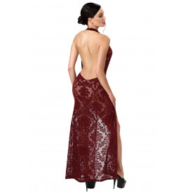 Robe longue Masquerade F424 - Noir Handmade