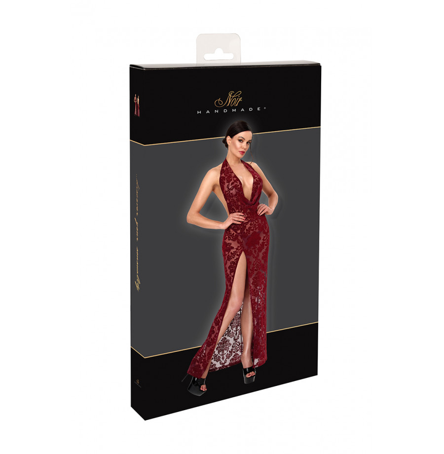 Robe longue Masquerade F424 - Noir Handmade