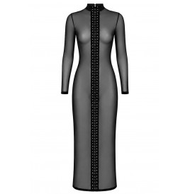 Robe longue Do Not Disturb F410 - Noir Handmade