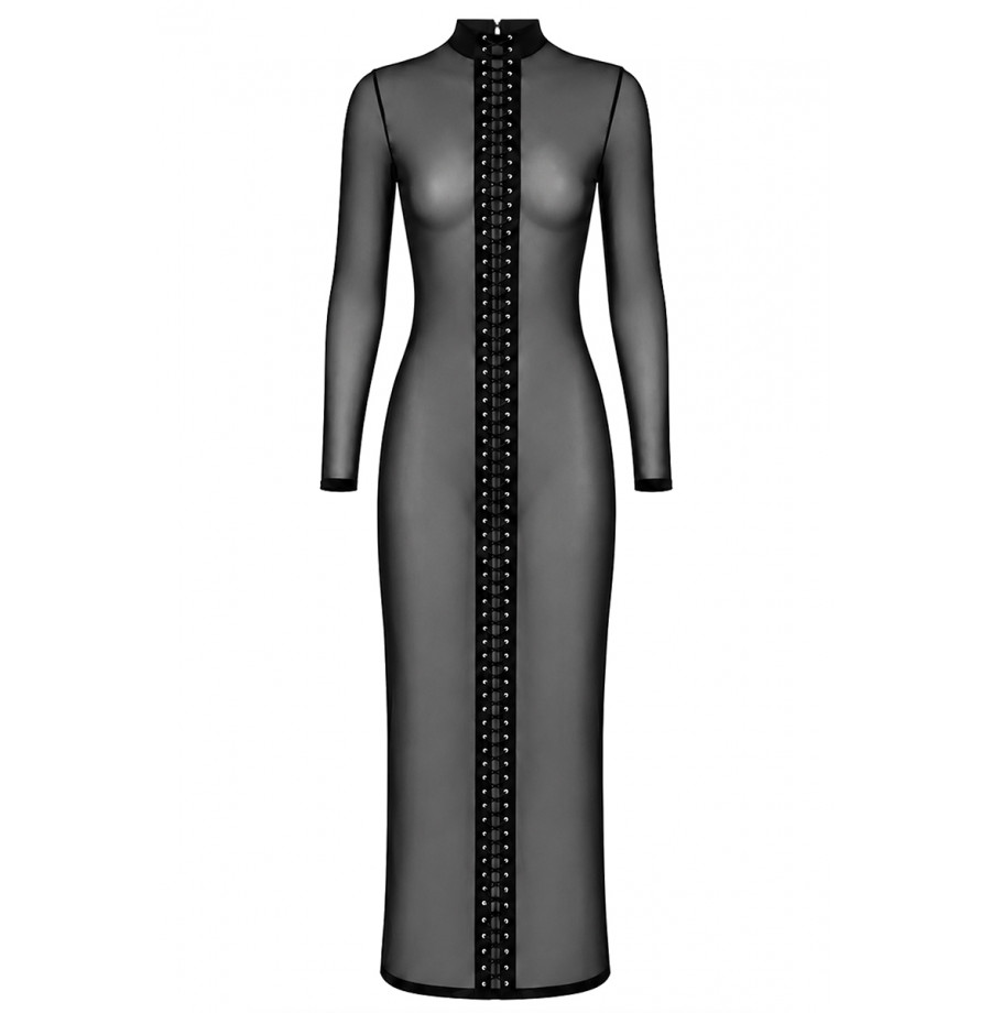 Robe longue Do Not Disturb F410 - Noir Handmade