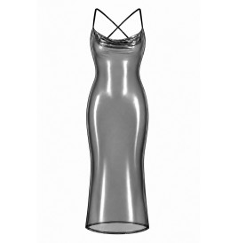 Robe longue Moondust F427 - Noir Handmade