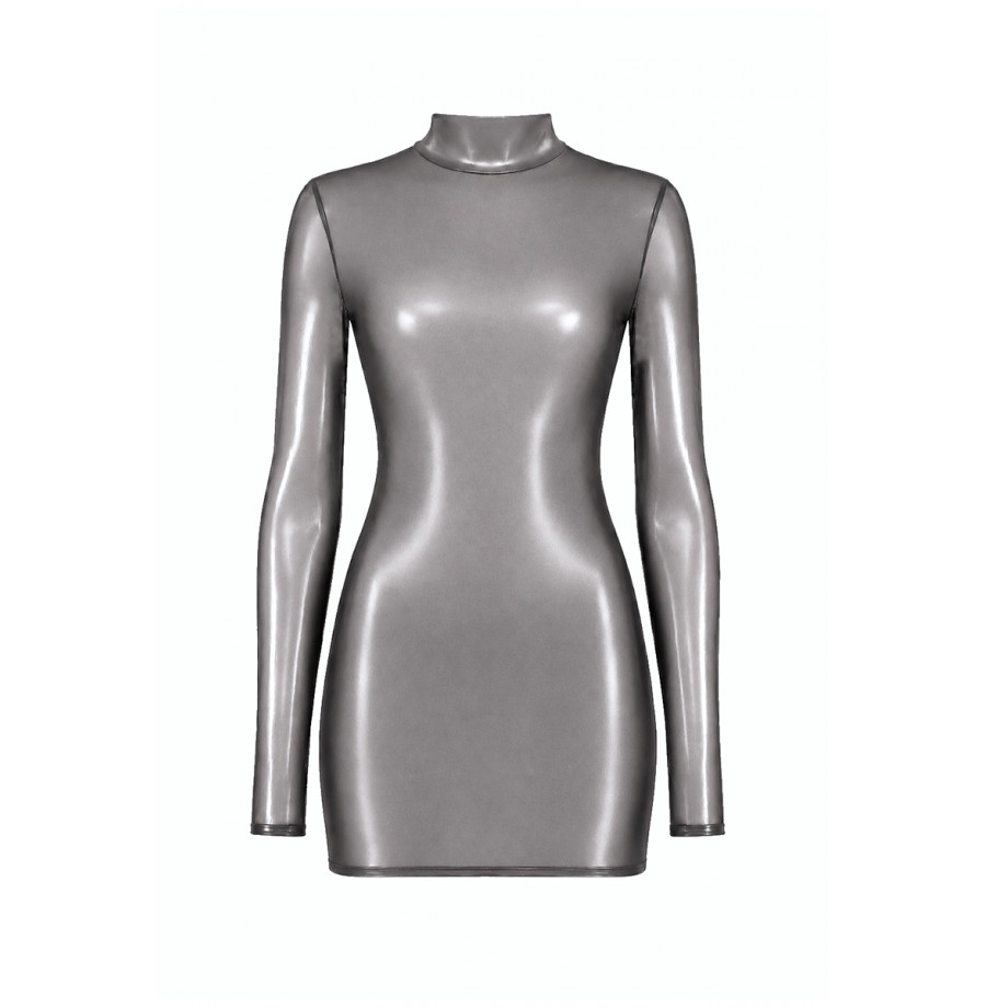 Mini robe manches longues Moondust F431 - Noir Handmade