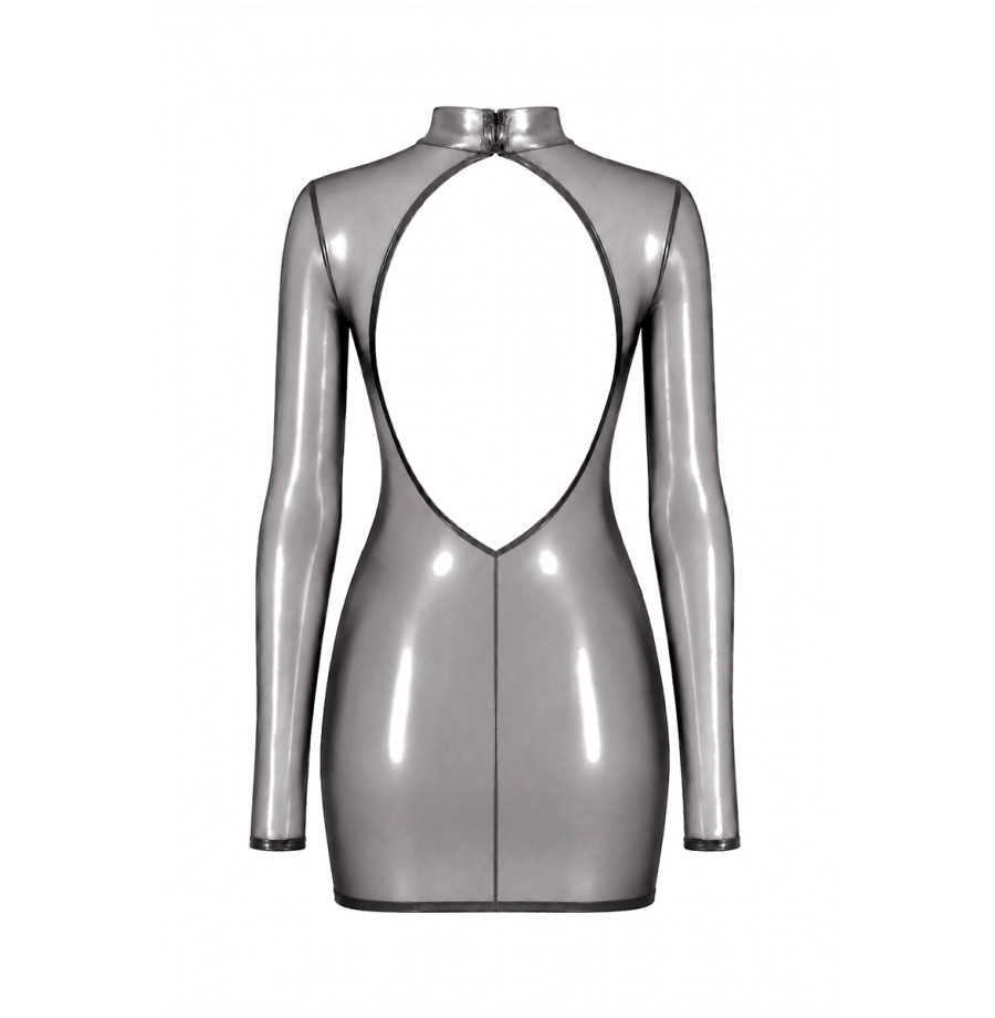 Mini robe manches longues Moondust F431 - Noir Handmade