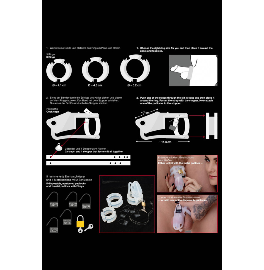 Cage de chasteté en silicone 15 pièces - You2Toys